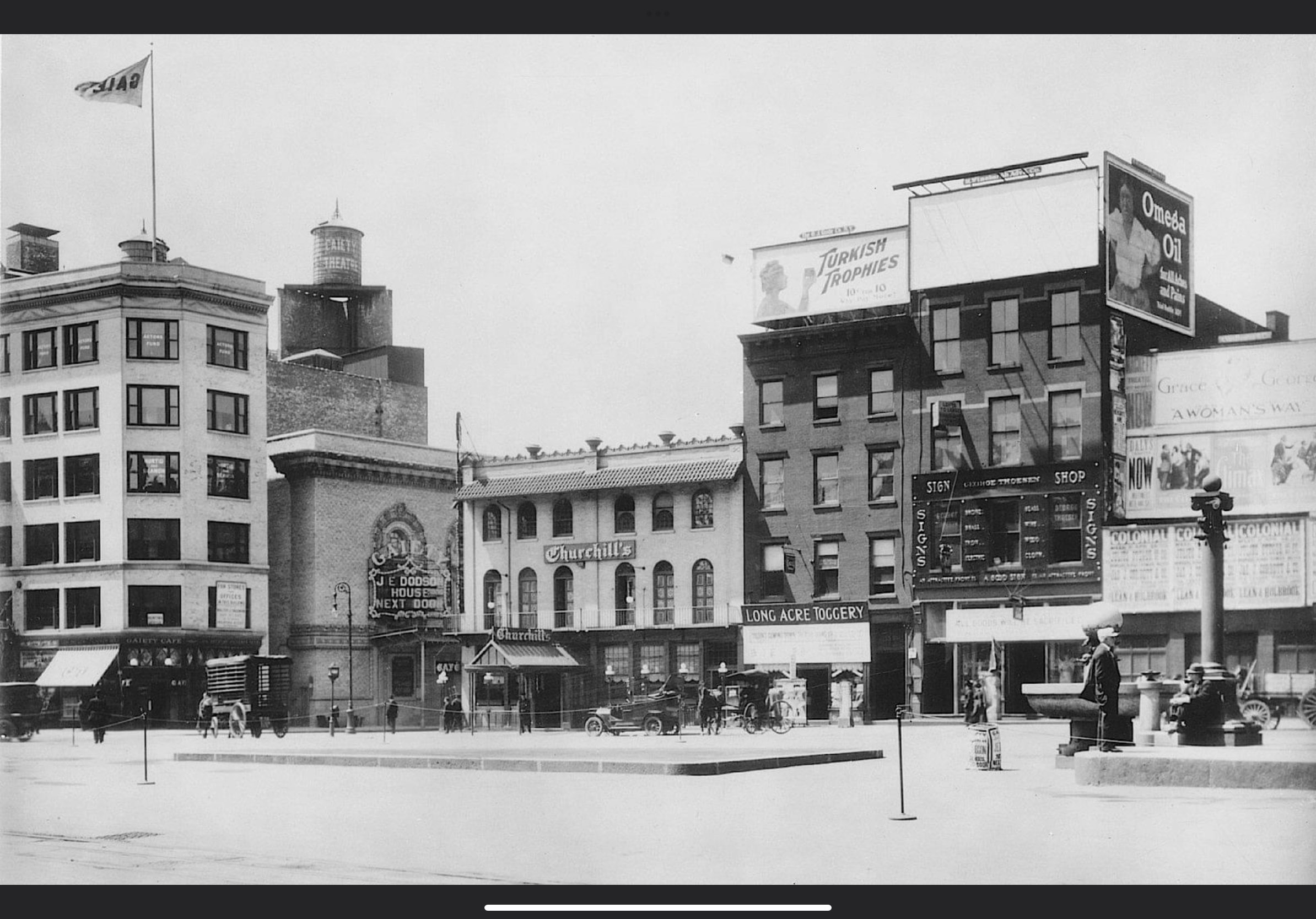 Churchill's Restaurant at 1551 Broadway, c1909