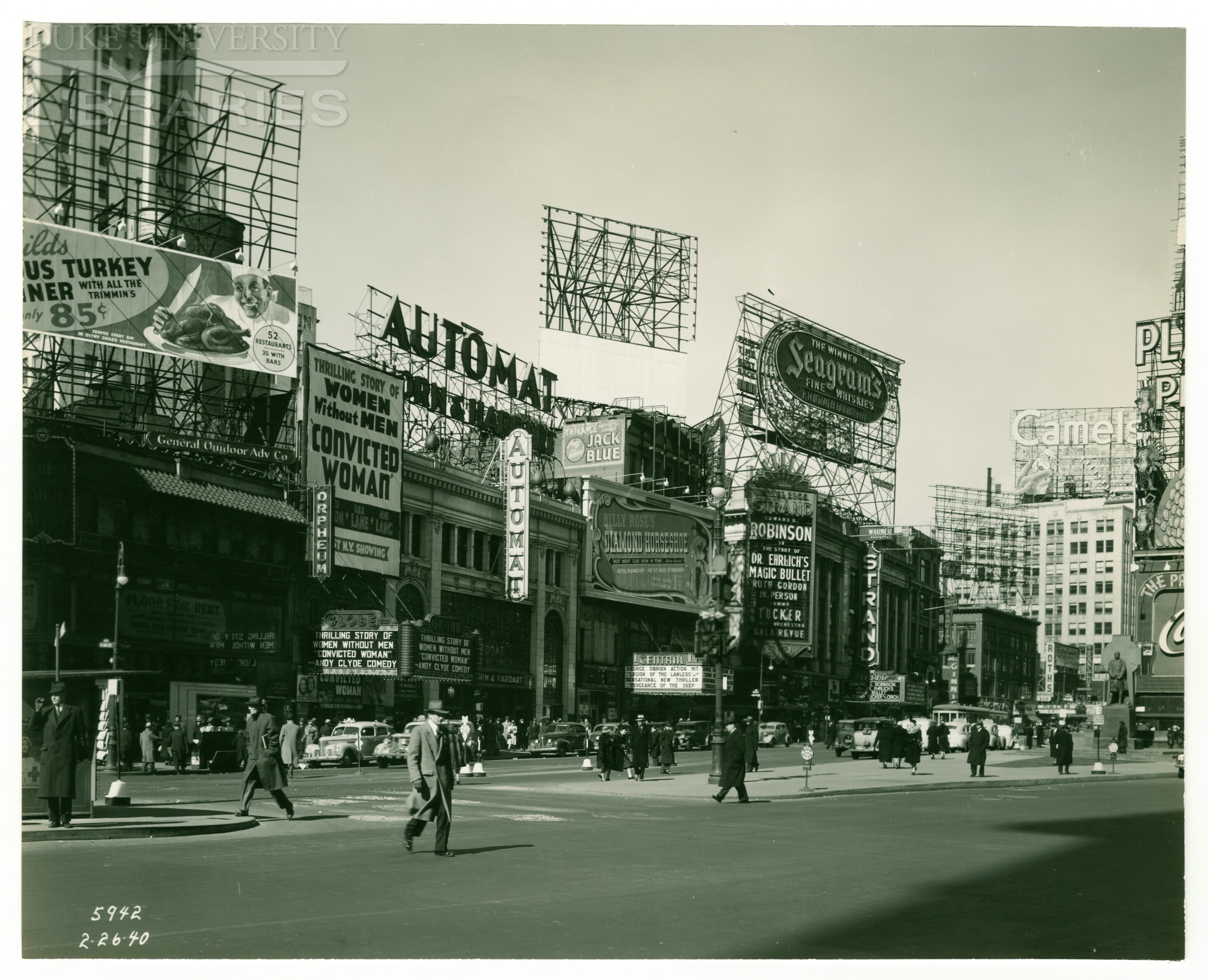 Child's Restaurant at 1551 Broadway, February 1940