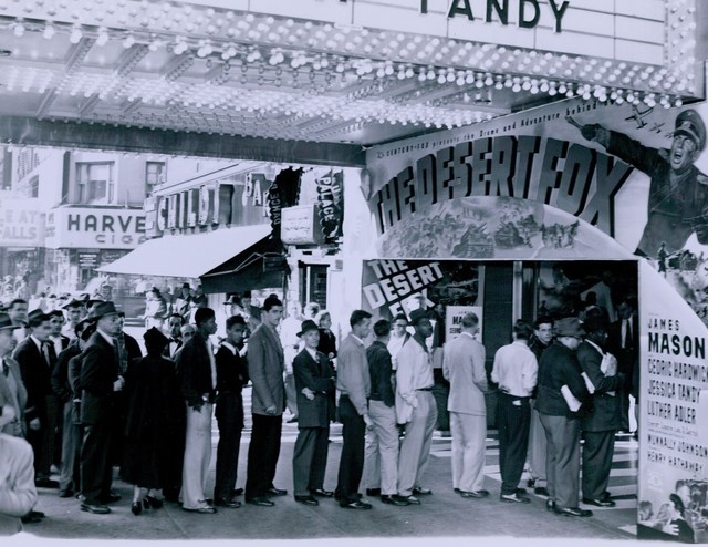 Globe Theatre, The Desert Fox marquee, 1951
