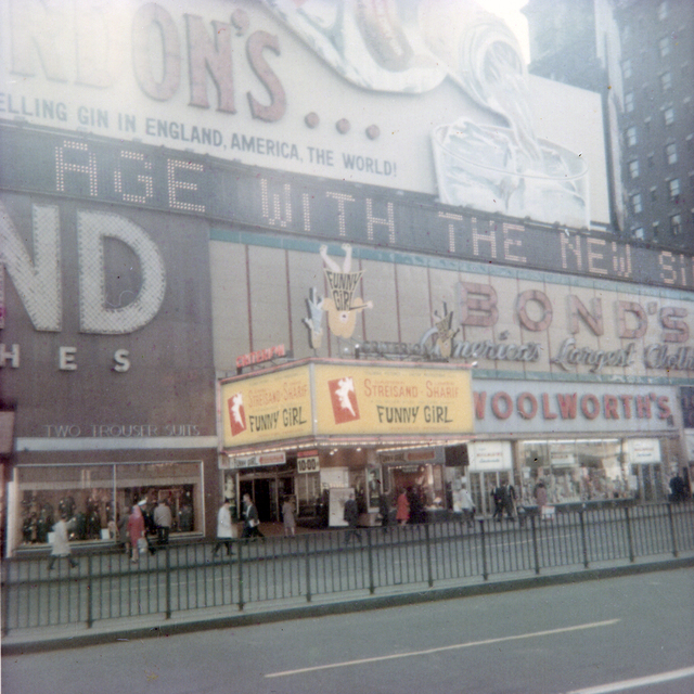 Criterion Theatre marquee showing Funny Girl in 1968