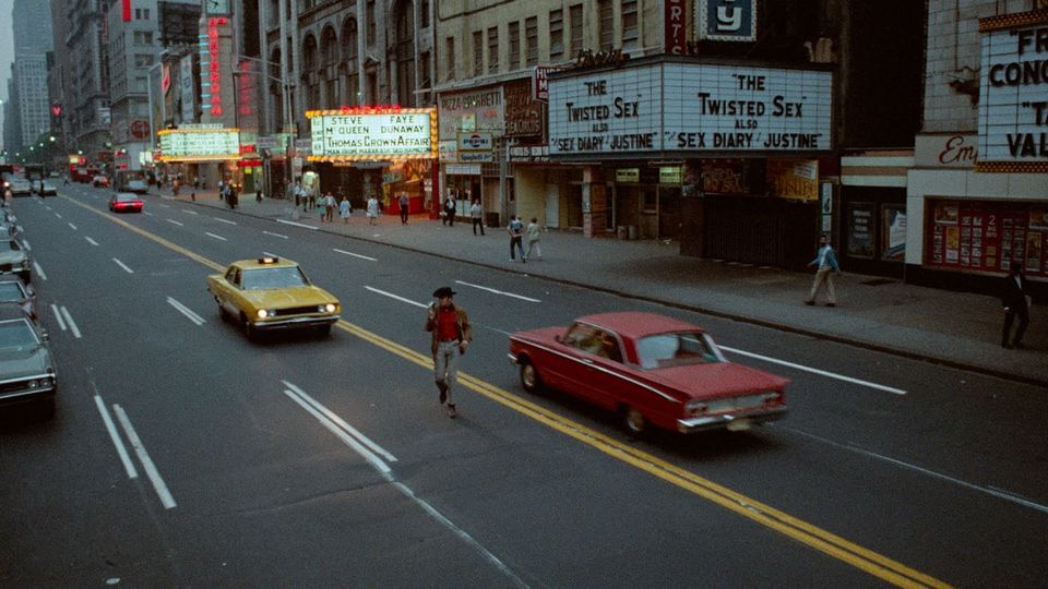 Scene from Midnight Cowboy (1969) in Times Square