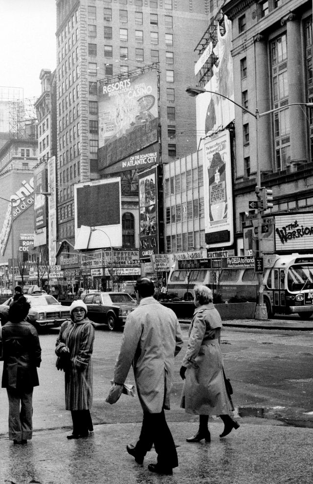 The Warriors film billboard at Loew's State Theatre in 1979