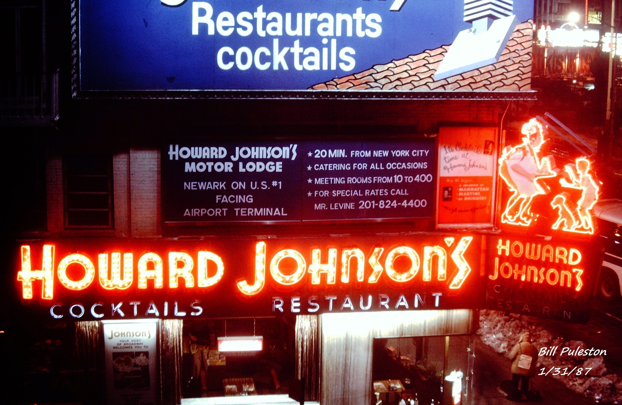 Hot Corner neon close-up, 1987, photo by Bill Puleston