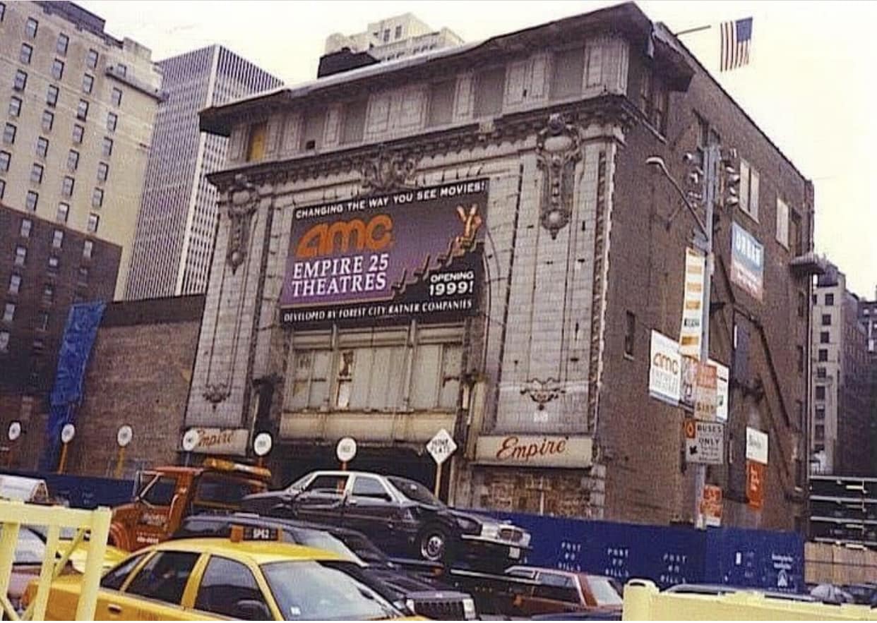 The theater mid-move