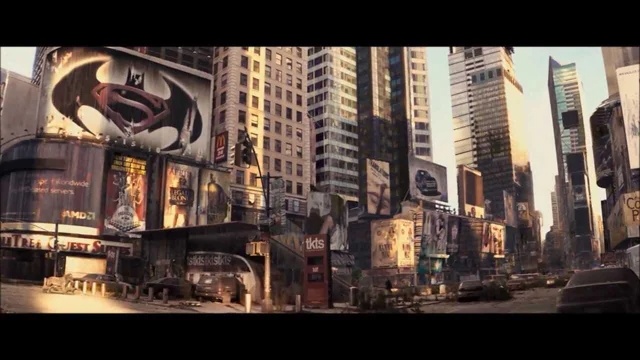 Will Smith in a deserted Times Square in I Am Legend